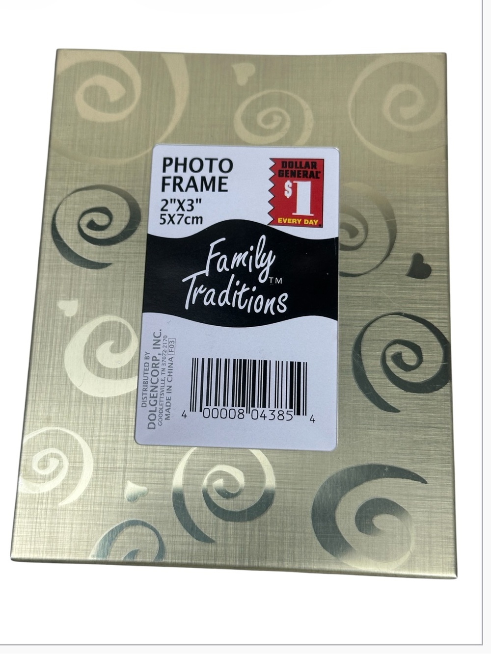 Gold Swirl 2x3 Photo Frame